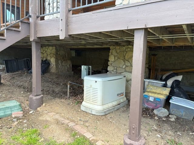 Reliable Generator Installation at a Cozy Log Cabin