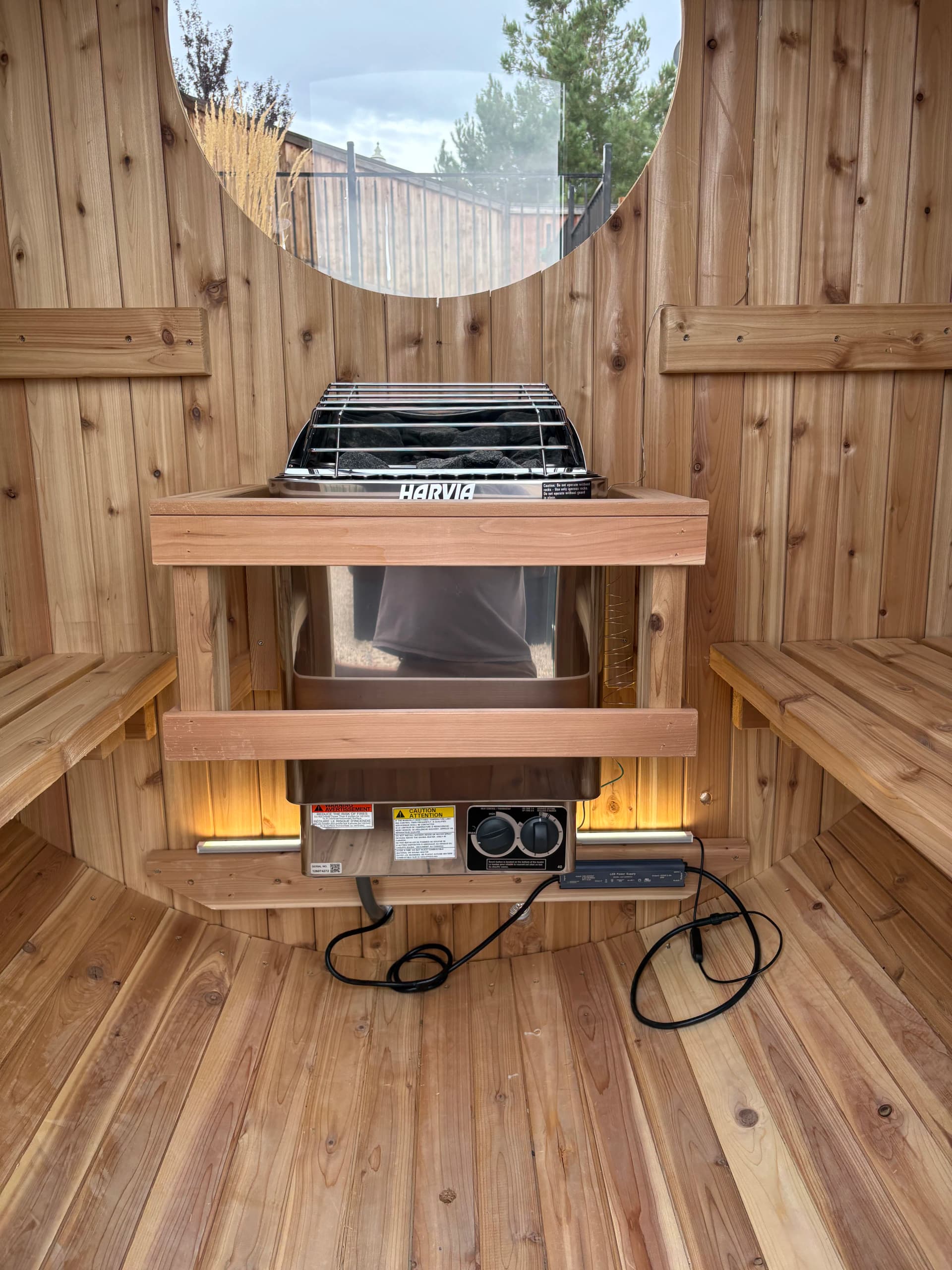 Gallery photos for Outdoor Barrel Sauna Gets a Safe, Weather-Ready Electrical Setup: Image #3