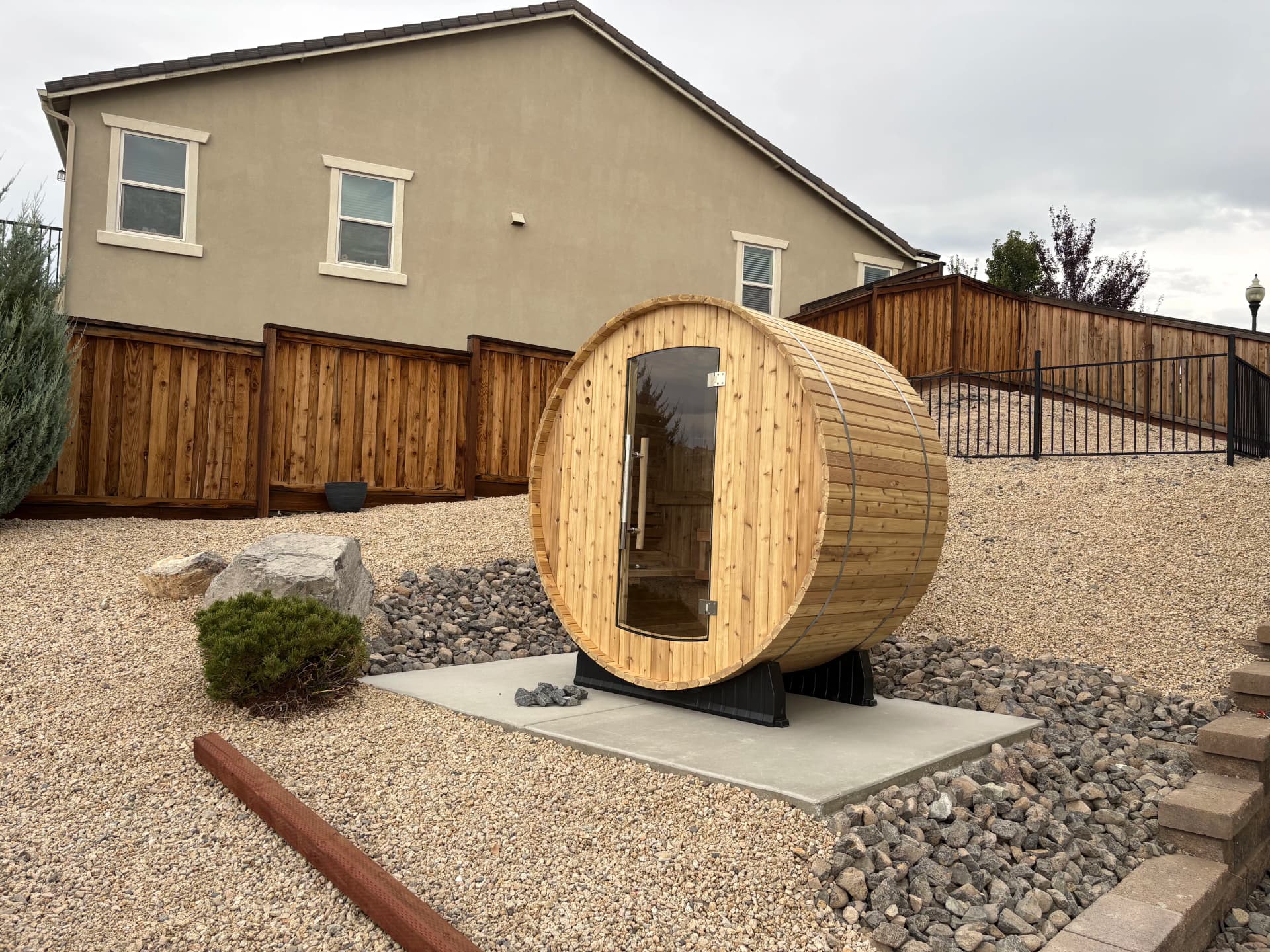 Gallery photos for Outdoor Barrel Sauna Gets a Safe, Weather-Ready Electrical Setup: Image #4