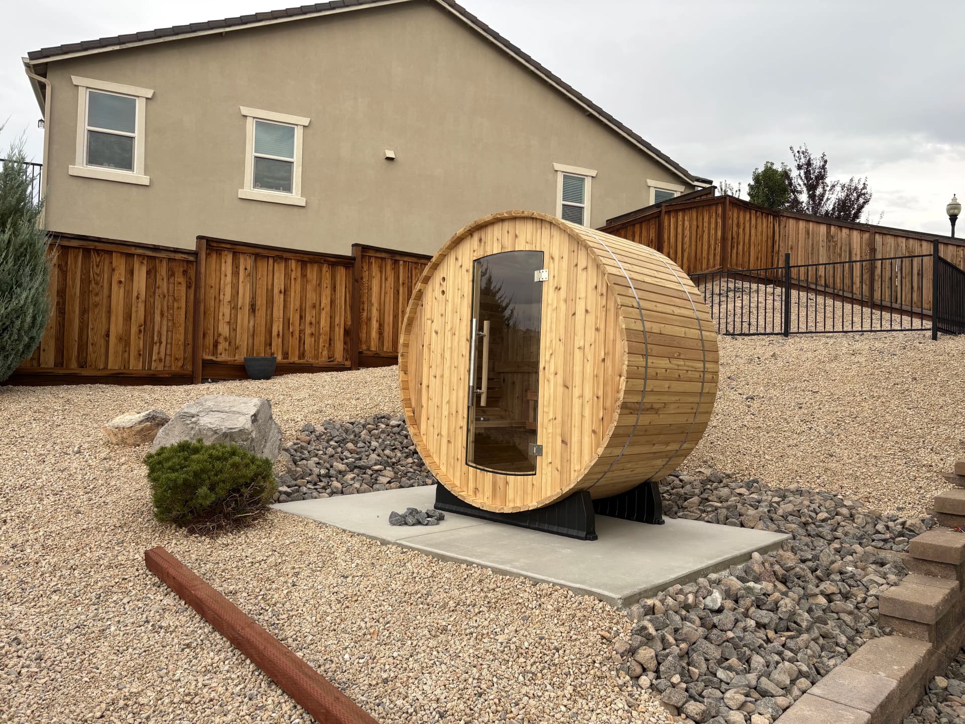 Gallery photos for Outdoor Barrel Sauna Gets a Safe, Weather-Ready Electrical Setup: Image #2